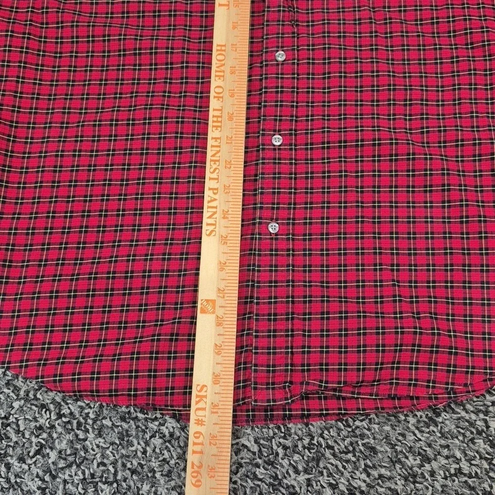 Polo‎ Ralph Lauren Button Down Long Sleeve Size XL Red Black Plaid
